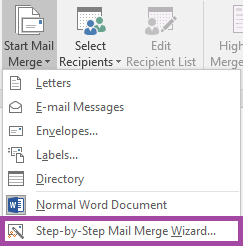 cannot send mail merge from word for mac